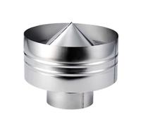 Chapeau De Cheminée en Acier Inoxydable, Couverture D'évent Cheminée Chapeau De Pluie pour Toit Rond, Chapeau Capot Cheminée Chapeau Conduit De Fumée, Installation Facile(150mm/5.9in)