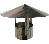 Chapeau de cheminée en Acier Inoxydable galvanisé, Protection Contre la Pluie pour Tuyau de poêle, Chapeau de Toit, Ventilation, Chapeau de Pluie, Capot (Taille : 13 cm (5,12 po))