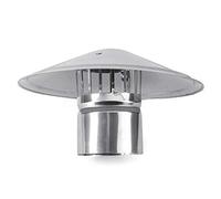 Chapeau de cheminée en acier inoxydable, tube de fumée de toit, protection anti-refoulement et anti-oiseaux, pour tous types de combustibles, protection contre la pluie et la neige, forme parapluie,