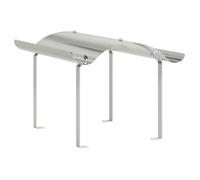 vidaXL Chapeau de cheminée Argenté 59,5 x 50 x 36,5 cm – inox poli, résistant à la chaleur