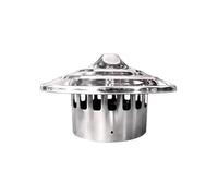 Chapeau de cheminée en forme de parapluie, couvercle de conduit de cheminée extérieur, chapeau de ventilation de toit en acier inoxydable 201 résistant aux intempéries avec écran intégré(120mm)