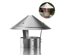 Chapeau De CheminéE En Inox 304, 80mm, Habillage Pluie Pour La CheminéE Chapeau Anti Pluie CheminéES Terminal Vertical Poele GranuléS Bois Pellet Capot Conduit FuméE(201 material,170 mm(6.7 in))