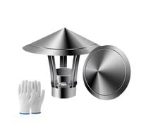 Chapeau de Cheminée Inox 201 Anti-Pluie - Extracteur de Fumée Robuste | Conçu pour Bloquer L'eau Et Optimiser Le Tirage Thermique de Votre Insert Bois Ou Poêle Salon(80mm/3.1in)