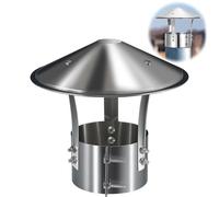 Chapeau de Cheminée Inox 201 Réglable, Pare-Pluie pour Conduit de Fumée