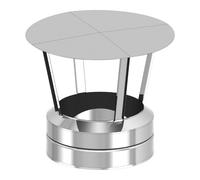Chapeau de cheminée inox avec embout de finition - TEC-DW-STANDARD 80 mm