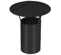 KOTARBAU® Chapeau de Cheminée - Acier Galvanisé et Peint par Poudre - ø 120 mm - Noir - Chapeau Cheminée Anti Pluie - Résistant à la Corrosion - Installation Facile - Design Moderne