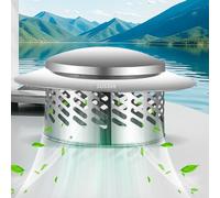 Chapeau de Cheminée pare Anti-Pluie Et Neige,Chapeau Pluie de Toit Acier Inoxydable, Couvercle Cheminée, pour Échappement ou Fumisterie Poele Exterieur Tubage(200mm/7.875inch)