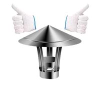 Chapeau De Cheminée Pare Pluie INOX 304 conique 5-30 cm, Hotte de Cheminée Réglable, Pour Conduit De Fumée Anti-Pluie Et Neige Fumisterie Poele Exterieur Tubage(5cm)