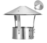 Chapeau De Cheminée Pare Pluie INOX, Chapeau Capot Cheminée Anti-Pluie Et Neige, Chapeau Conduit De Fumée avec Protection Anti-Oiseaux, Conduit Extérieur Toits Poêles Maison et Toit(180mm/7.09inch)