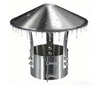 Chapeau De Cheminée Pare Pluie INOX, Chapeau de Toit Étanche Adapté Couvre-Vent, Capot métallique pour Protection Contre la Pluie et la Neige Couvercle/Capuchon d'aératio(170mm/6.7inch)