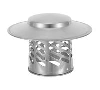 Chapeau de Cheminée Pluie Rond 3 Pouces en Acier Inoxydable | Design Ventilé, Montage Simple, pour Conduit Rond, Cheminée de Maison et Usage Barbecue