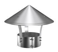 Chapeau De Cheminée Poêle 100/140/160/190/230/250 mm Capuchon De Cheminée Anti Pluie, Couvercle De Vent for Toit Avec Des Vis Métalliques pour Aux Cheminées, Cuisines, Durable(90mm/3.5in)