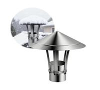 Chapeau de Cheminée Poêle Inoxydable 201, Capot de Tuyau de Cheminée Réglable, Capuchon de Cheminée Anti Pluie 50-300 mm de Diamètre, pour Différents Types Cheminées(180mm)