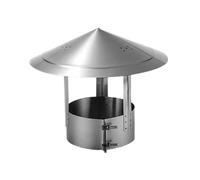 Chapeau de cheminée pour évent, chapeau de toit en acier inoxydable avec pare-étincelles en métal, idéal pour les conditions humides, protection contre la pluie ronde pour cheminée et tuyau de poêle