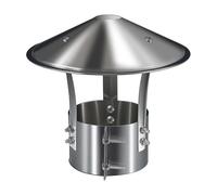 Chapeau De CheminéE, Protecteur Tuyau Vent Sommet Pare-Pluie Abri Chapeau MéTallique, Protection De Conduit En Acier Inoxydable, CheminéE Auto-Ajustable En Acier(230 mm(9.055 in))