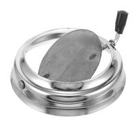 Chapeau de Cheminée Réglable pour Poêle, Base et Capot en Fer Argenté | Plaques D’étanchéité, Réglage Précis du Tirage, Entretien Facile, pour Chaudières et Conduits Domestiques