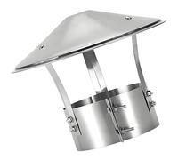 Chapeau de Cheminée Rond Inox 304, Capot de Cheminées, 160mm 180mm 200mm, Chapeau de Cheminée Anti Pluie, pour Fumisterie Poele Exterieur Tubage C'est Un Excellent Rapport Qualité-Prix(90mm)