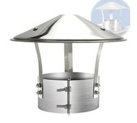 Chapeau de Cheminée Rond Inox, Capot de Cheminée, 75mm 180mm 200mm, extracteur de fumée cheminées, Chapeau Conduit de Fumée Pluie et La Neige pour Conduit D'évacuation D'air, Poêle(190mm)