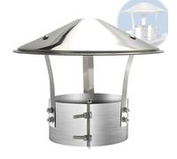 Chapeau de Cheminée Rond Inox, Capot de Cheminées, 160mm 180mm 200mm, Chapeau de Cheminée Anti Pluie, pour Fumisterie Poele Exterieur Tubage C'est Un Excellent Rapport Qualité-Prix(100mm/4in)
