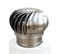 Chapeau de Cheminée Rotatif 110 150 200 mm, Extracteur de Fumée Anti-Courant D'Air, Hotte D'aération de Toit pour Conduits de Ventilation des Salles de Bains et des Cuisines.(160 mm)