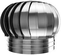 Chapeau de cheminée rotatif acier inoxydable évent capuchon évacuation extracteur rotatif pour cheminées & évents 110mm (4.3 pouce) chapeau de cheminée résistant aux intempéries efficace flux d’air