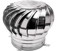 Chapeau de cheminée rotatif, Chapeau de cheminée rotatif, ventilateur à turbine rotatif standard en acier inoxydable 304(160mm/6.3Inch)