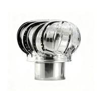 Chapeau de Cheminée Rotatif en Acier Inoxydable, Extracteur de Fumée Rotatif Éolien, 75 110 160 200 250 mm Capot de Cheminée pour Toit de Maison, Durable et Fiable(110 mm(201))