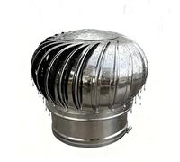 Chapeau de Cheminée Rotatif en Acier Inoxydable, Extracteur de Fumée Rotatif Éolien, 75 110 160 200 250 mm Capot de Cheminée pour Toit de Maison, Durable et Fiable(160 mm(304))
