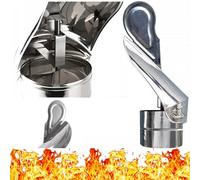 Chapeau de Cheminée Rotatif en Acier Inoxydable - Pot Pompier - Extracteur de Fumée - Pivotant Embout de Cheminée - Capot de Cheminée - Housse de Pluie - Diamètre 120 mm - Ø 120 mm