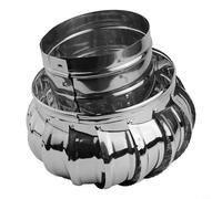 Chapeau de cheminée rotatif en acier inoxydable pour Anti-refoulement protection, extracteur rotatif évent dessus couvercle avec Conduit de fumée protection, cheminée vent chapeau et pluie(Ø150 MM)