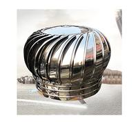 Chapeau de cheminée rotatif en acier inoxydable, turbine de ventilation rotative, chapeau de cheminée anti-refoulement pour toiture d'usine, compatible avec la plupart des cheminées standard, 160 mm