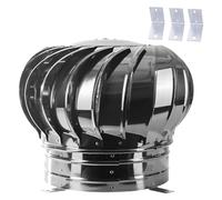 Chapeau de Cheminée Rotatif, Les éoliennes de ventilateur de toit non électriques évents la Rotation du vent de lame incurvée ne se déforme pas facilement(30cm(11.8in))