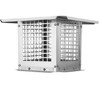 Chapeau de cheminée SucceBuy, 228,6 x 228,6 mm, chapeau de cheminée en acier inoxydable 304, durable et facile à installer, s'adapte aux chapeaux de conduit de fumée en grille, bardeaux de conduit de