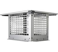 Chapeau de cheminée SucceBuy, 330,2 x 228,6 mm, chapeau de cheminée en acier inoxydable 304, durable et facile à installer, s'adapte aux chapeaux de cheminée en grille, bardeaux de cheminée extérieurs
