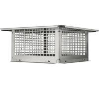 Chapeau de cheminée SucceBuy, 431,8 x 431,8 mm, acier inoxydable 304, couvre-cheminée, stable et pratique, facile à installer, s'adapte aux couvre-cheminées à grille et aux bardeaux de cheminée en ter
