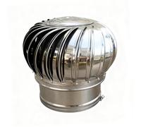 Chapeau de Cheminée Ventilé Anti-refoulement 100 150 200 mm,Extracteur de Fumées Rotatif Éolien Acier Inoxydable,Couvercle pour Trou de Cheminée pour Tuyau de Toit Hotte Aspirante(200 mm)