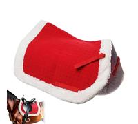 Chapeau de Cheval de Noël - Velours 54x46 cm Rouge Festif | Costume d'équidé de Noël avec coussin Bareback, défilé équestre, vacances à la ferme, festival familial | Ranch, événements thématiques