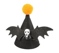 Chapeau de chien d'Halloween, chapeau d'animal de compagnie d'Halloween - Chapeau mignon de chiot de chauve-souris,Chapeau de chat drôle avec cordon réglable, chapeau chauve-souris créatif pour petits