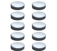 Chapeau de clôture, chapeau de pile Lot de 10 capuchons de poteau en acier galvanisé for clôture, terrasse et pilotis, plusieurs tailles(50mm)