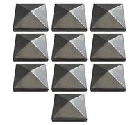 Chapeau de clôture, chapeau de pile Lot de 10 capuchons de poteau pyramidaux en aluminium, plusieurs tailles(80x80mm)