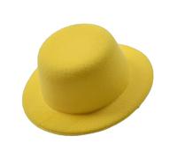 Chapeau de cocktail tendance parfait pour coiffes et banquets, pince à cheveux pour faire une déclaration spéciale bibi en vrac uni, jaune vif, taille unique