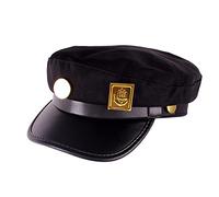 Chapeau de cosplay pour adulte - Casquette plate fantaisie avec badges pour spectacle d'animation - Accessoires militaires