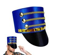Chapeau de costume Casse-Noisette - 230 g - En polyester - Chapeau de fanfare de soldat - Cosplay - Chapeau majorette pour performance, rassemblement, cosplay, adultes, spectacle de scène