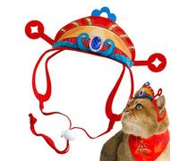 Chapeau de costume de compagnie, chapeaux festifs pour chiens | Chapeau porte-bonheur du mignon chaton du Festival de | Accessoire de costume, décoration pour animaux de compagnie du Nouvel An pour