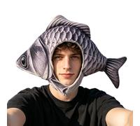 Chapeau de costume de poisson en peluche 3D, chapeau pour photographie, spectacles de scène, cosplay, carnaval, bal masqué, club, Halloween, anniversaire, et adultes