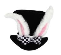 Chapeau De Costume Du Lapin Blanc D'Alice Au Pays Des Merveilles Taille Unique
