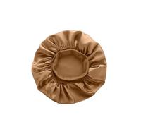 Chapeau de couchage en Satin solide à larges bords for femmes, unisexe, bandeau élastique, Bonnet de soins capillaires, chapeau de nuit(Gold)