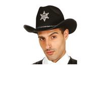 Chapeau de cow-boy de shérif - FIESTAS GUIRCA, S.L. - TU - Noir
