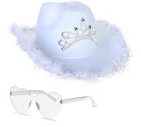 Chapeau de cow-boy, lunettes, bandana, bandanas pour enterrement de vie de jeune fille, accessoires de mariée, bandanas de cosplay pour femme