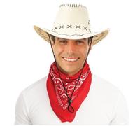 Chapeau de Cow Boy - Marque - Beige - Imitation Nubuck - Accessoire de mode - Mixte